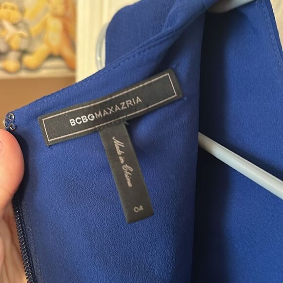 BCBG MaxAzria Annabel Blue Cutout Sheath Dress Size 4 - Picture 8 of 9